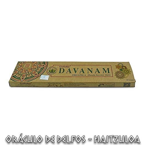 Incienso orgánico Goloka Davanam 15gr - Dendago