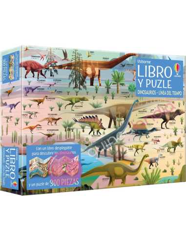 Libro Puzzle Dinosaurios - Línea Del Tiempo 300 Piezas - Dendago
