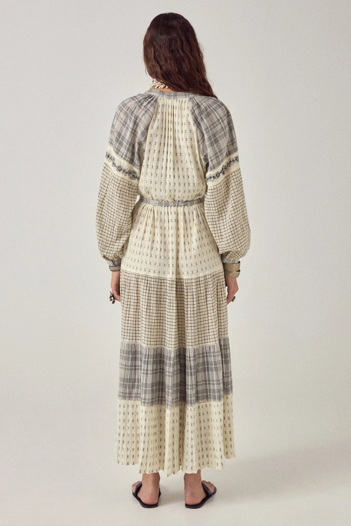 MAISON HOTEL VESTIDO LARGO PATCHWORK ALBA
