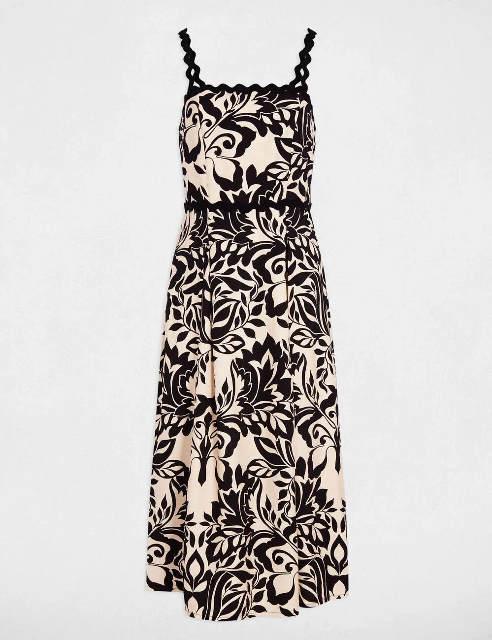 Vestido Midi con escote cuadrado Morgan