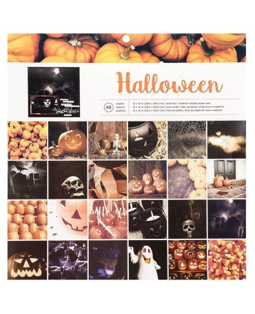 PAPEL SCRAP 30x30 American Crafts photo Halloween 48pcs 1