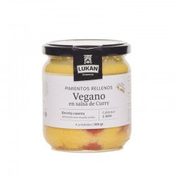 Pimientos rellenos veganos en salsa de curry thai 1