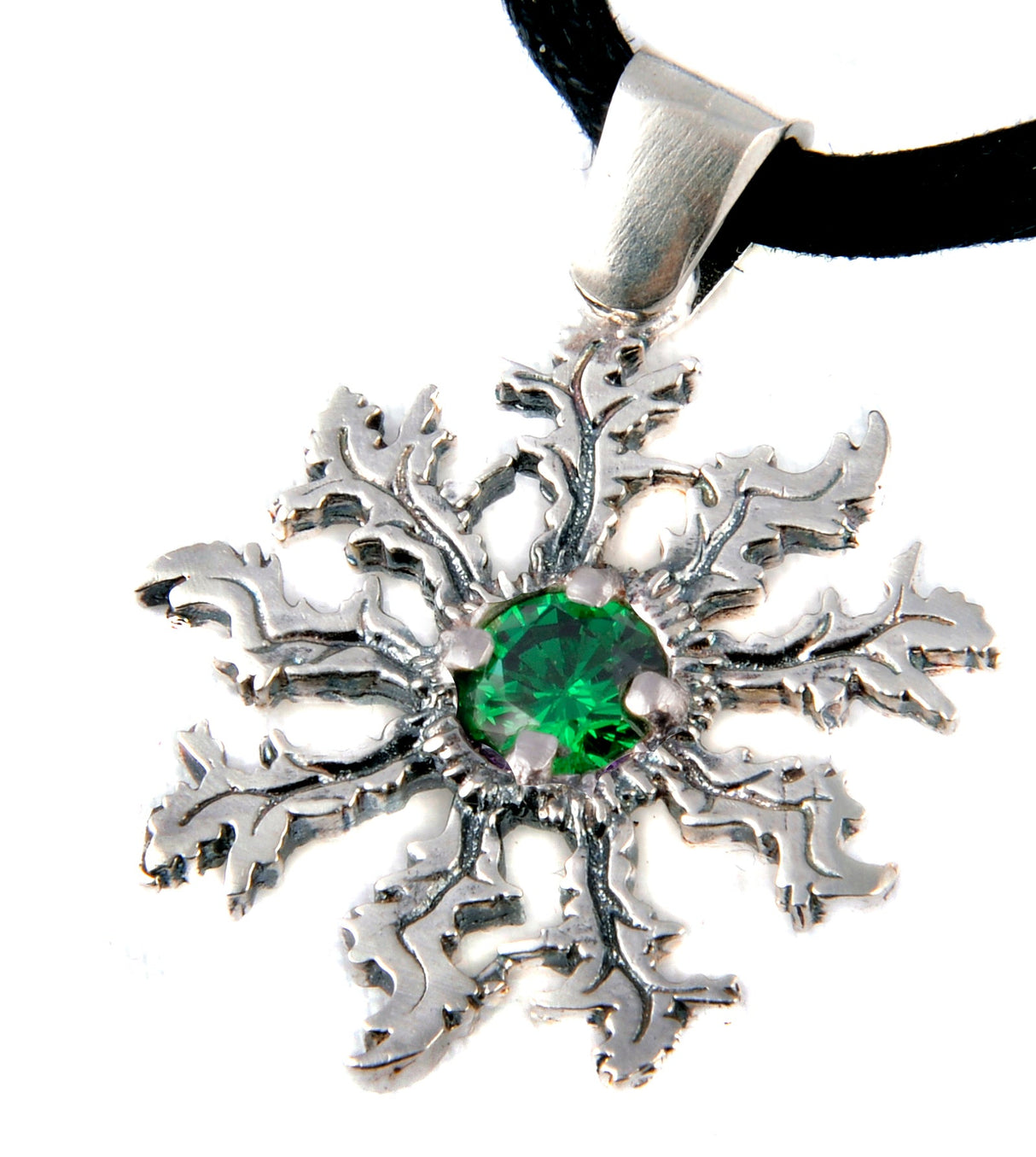 Producto vasco, Eguzkilore colgante de plata , flor del sol edelweiss - Dendago