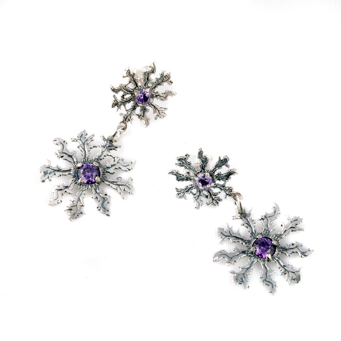 Producto vasco Eguzkilore pendientes flor del sol, pendientes de pata . - Dendago