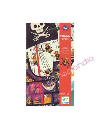 Puzzle Gigante El barco pirata 36 pzs Djeco - Dendago