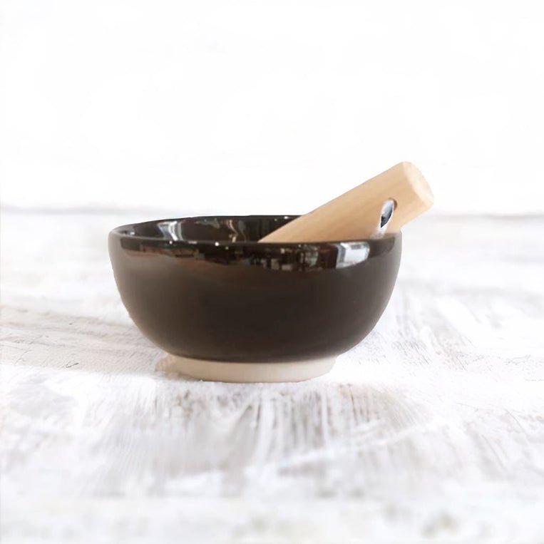 Suribachi de cerámica japonesa negro - Dendago