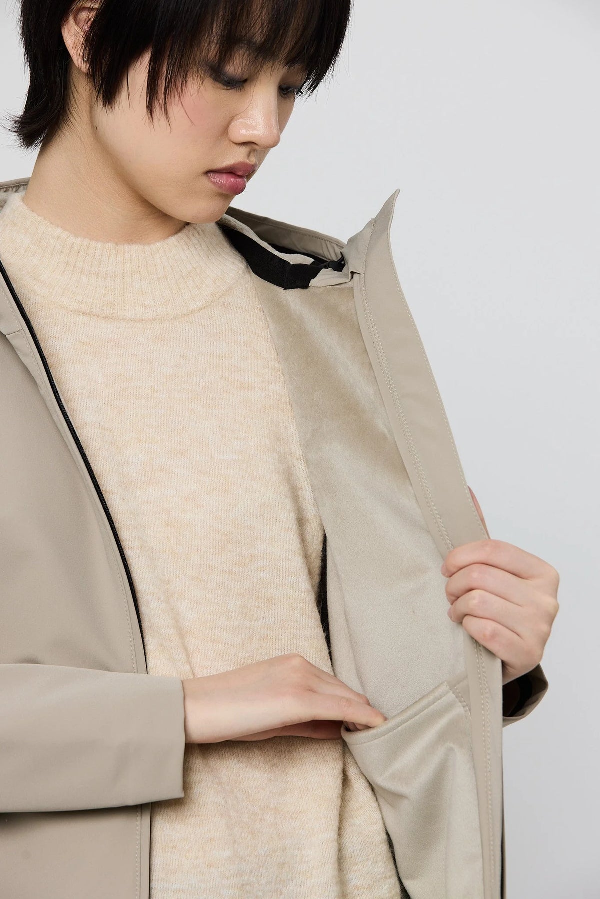 TANTÄ CHAQUETA IMPERMEABLE ENTRETIEMPO PURE CASHMERE HAIL