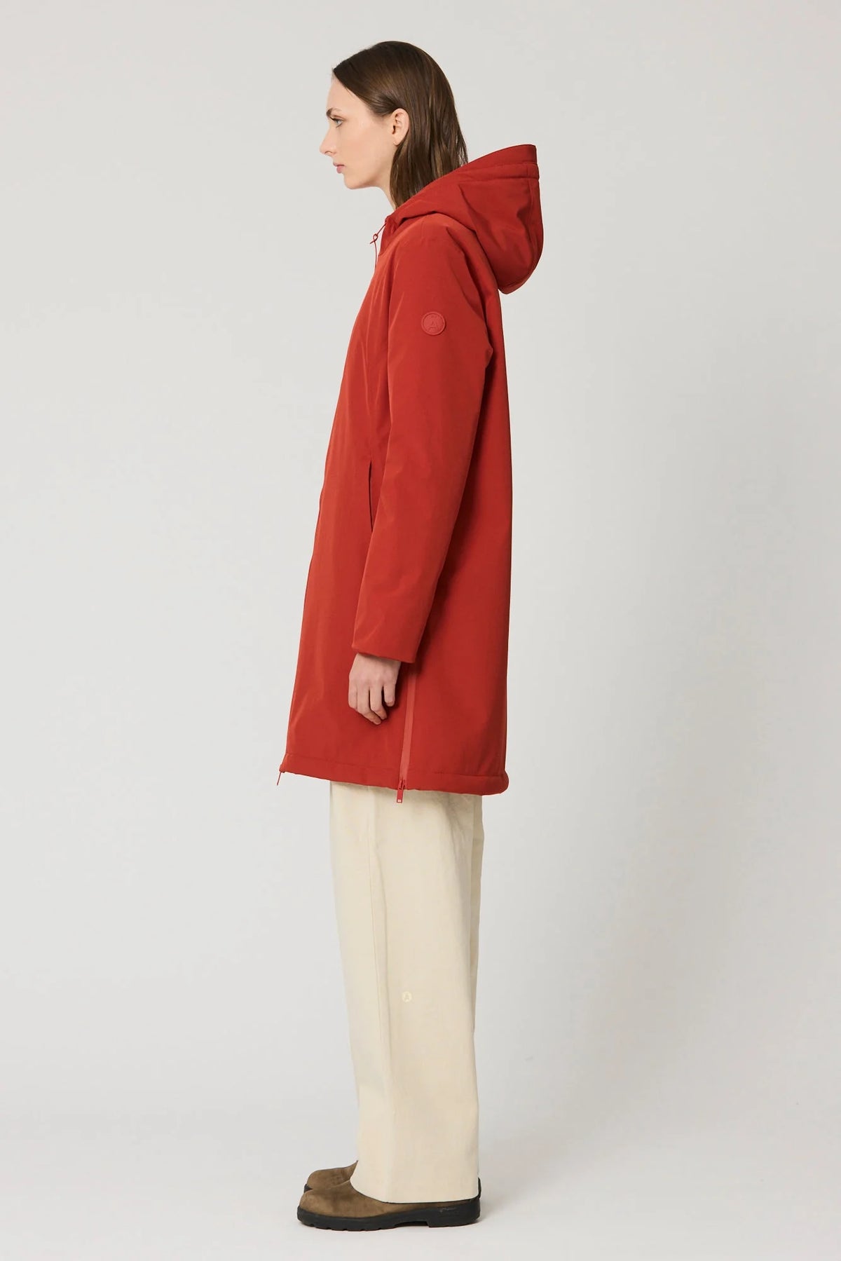 TANTÄ RAINWEAR PARKA IMPERMEABLE RED OCHRE VERGLAS