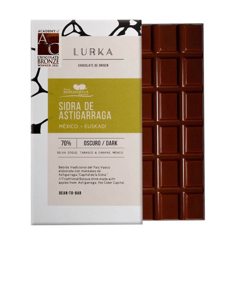 Tableta Lurka, Sidra de Astigarraga 70% - Dendago