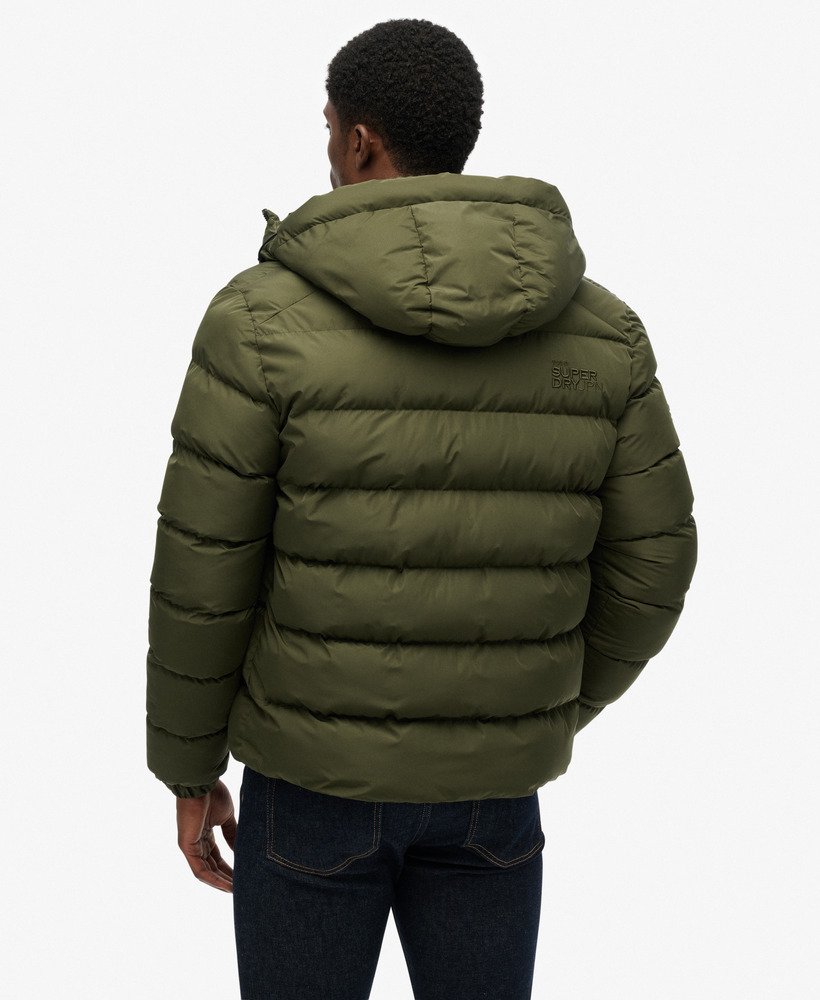 Chaqueta deportiva acolchada con capucha caqui militar Superdry&Co