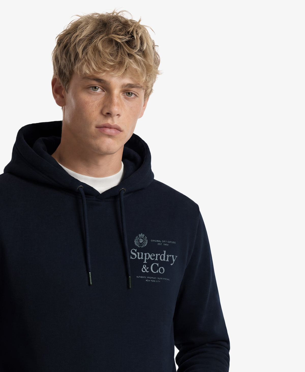 Sudadera con capucha relajada de la compañía 1954 azul marino oscuro Cuperdry&Co