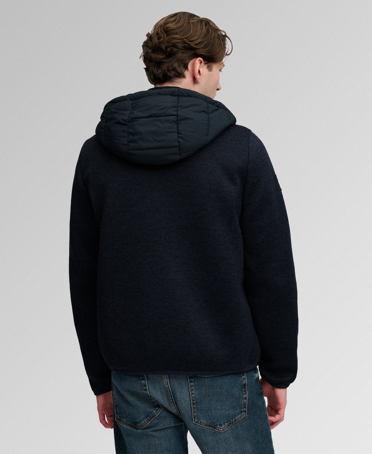 Chaqueta híbrida de punto Storm Knit con capucha azul marino eclipse Superdry&Co