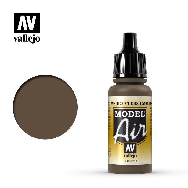 Vallejo Model Air 71.038 Camuflaje Pardo Medio - Dendago