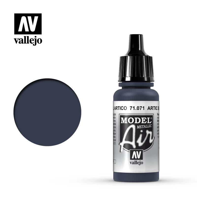 Vallejo Model Air 71.071 Azul Ártico ( Metalizado ) - Dendago