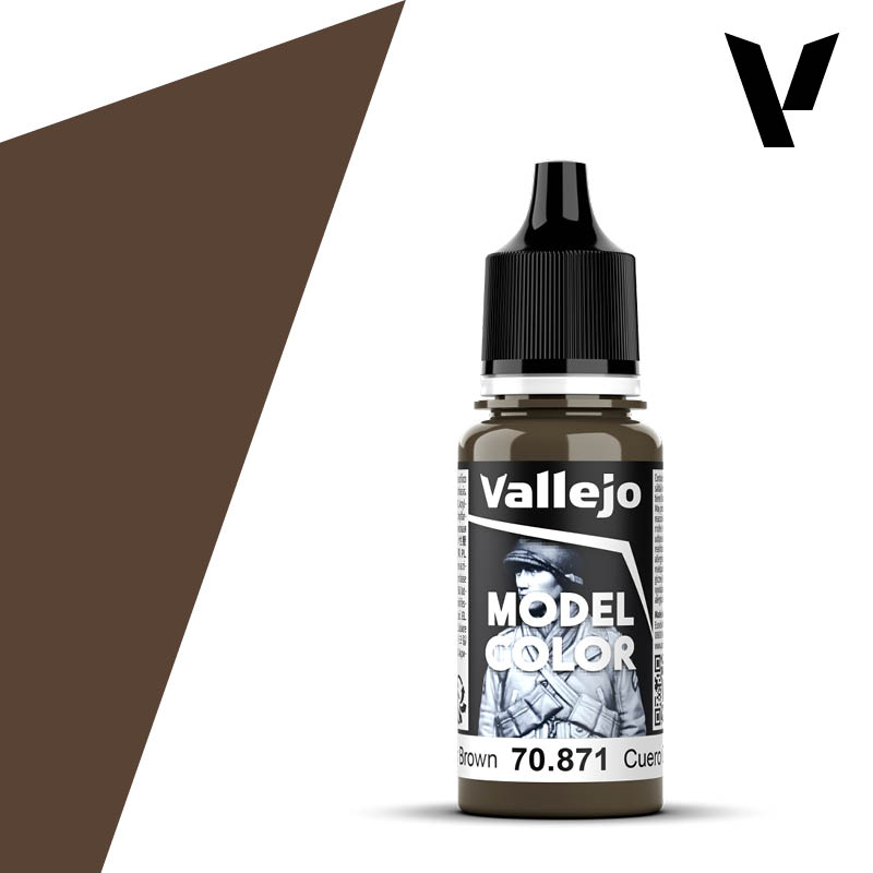 Vallejo Model Color 70.871 Marrón Cuero Oscuro - Dendago