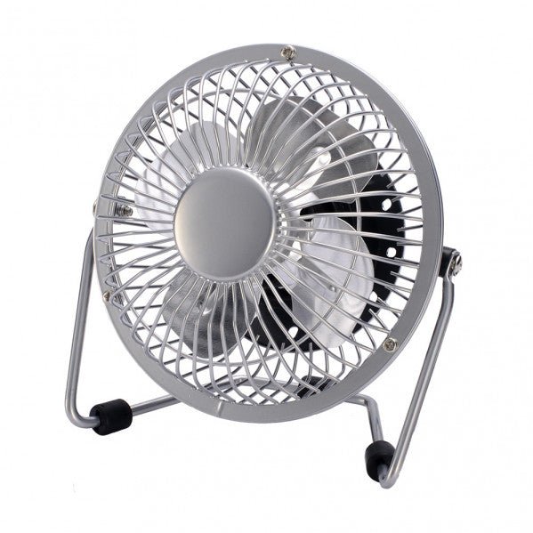 Ventilador de sombremesa metálico cromado - Dendago