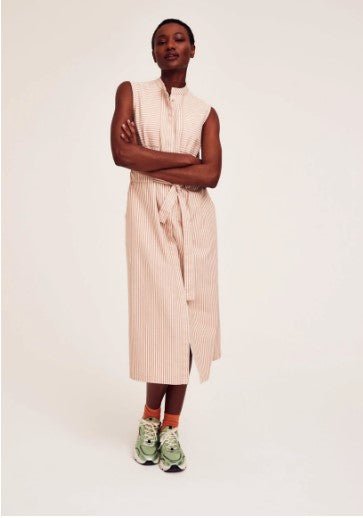 VESTIDO MIDI RAYAS CKS - Dendago