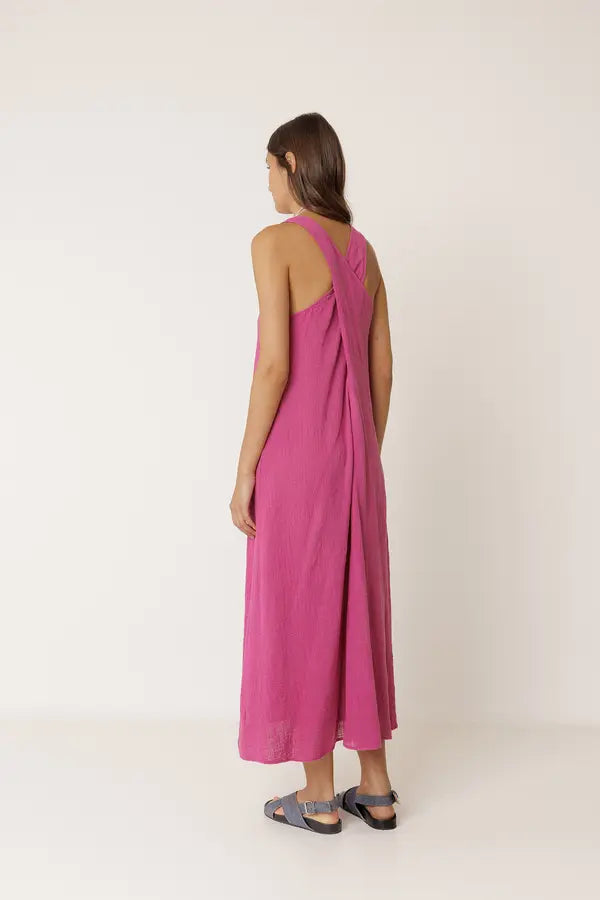 MAXI VESTIDO CREPADO INDI&COLD