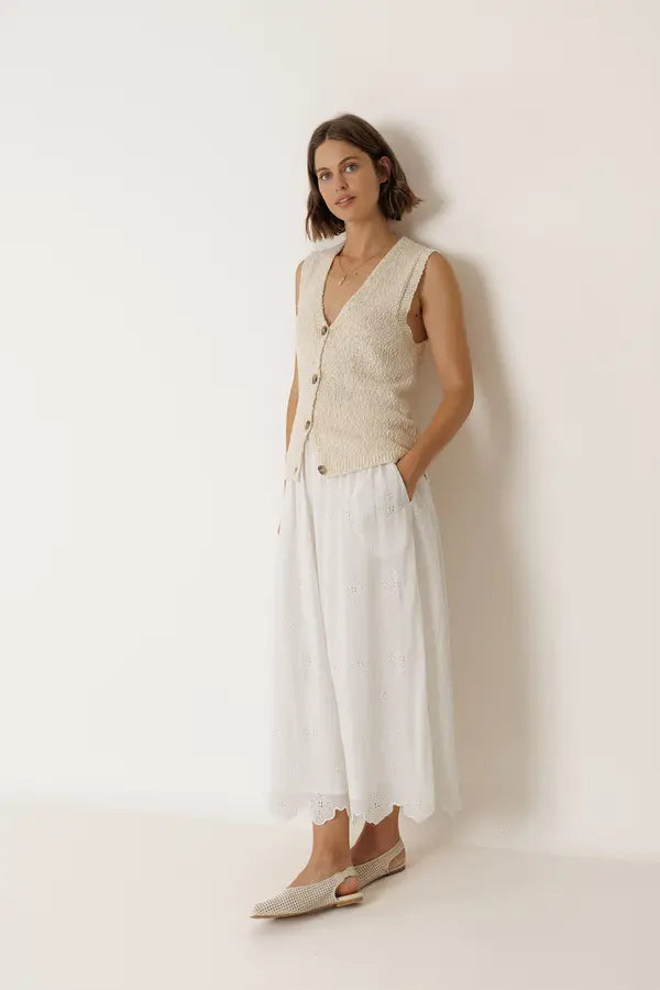 Chaleco boucle marfil Indi&Cold