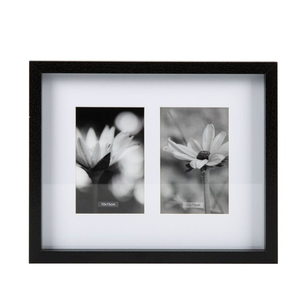 CUADRO PORTAFOTOS 2 FOTOS 10X15 NEGRO
