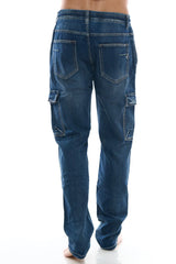 PANTALON DENIM CARGO KEYJEY