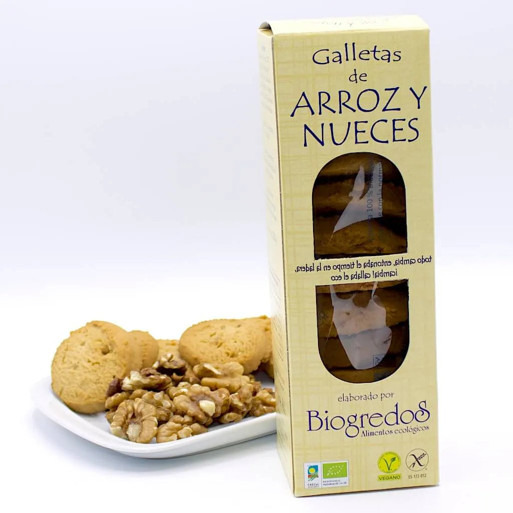 Galletas de arroz y nueces sin gluten