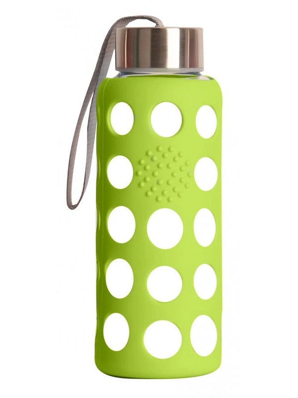 Botella de vidrio de borosilicato verde 300 ml Irisana