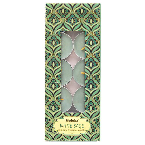Velas de té Goloka salvia blanca