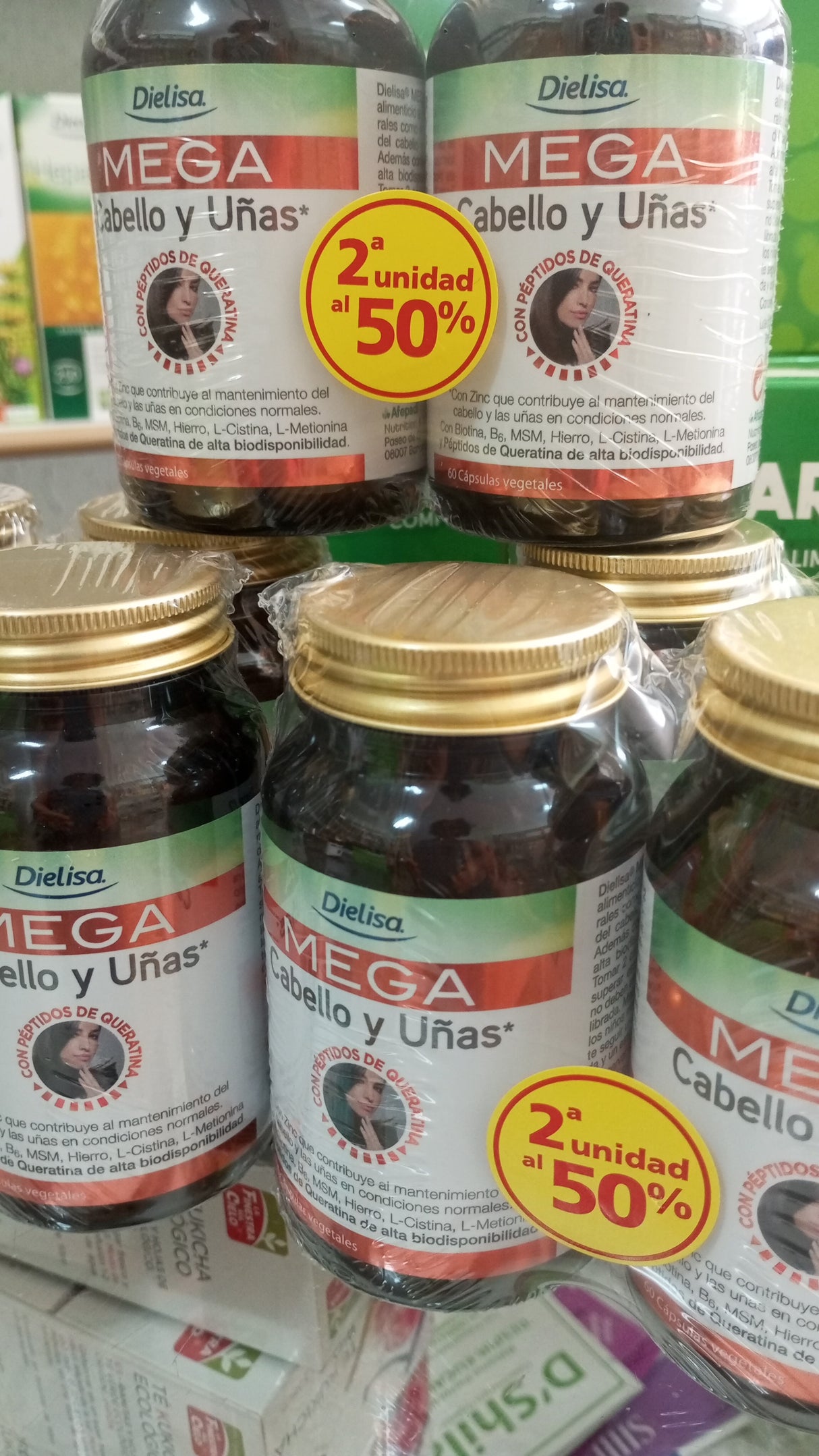 Mega cabello y uñas OFERTA segunda unidad 50%