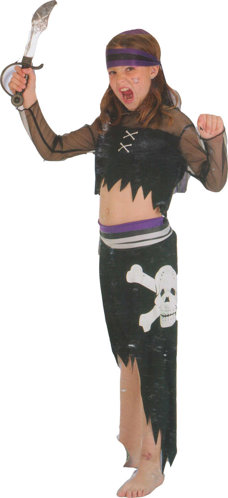 Disfraz de Pirata Calavera Infantil Niña 1