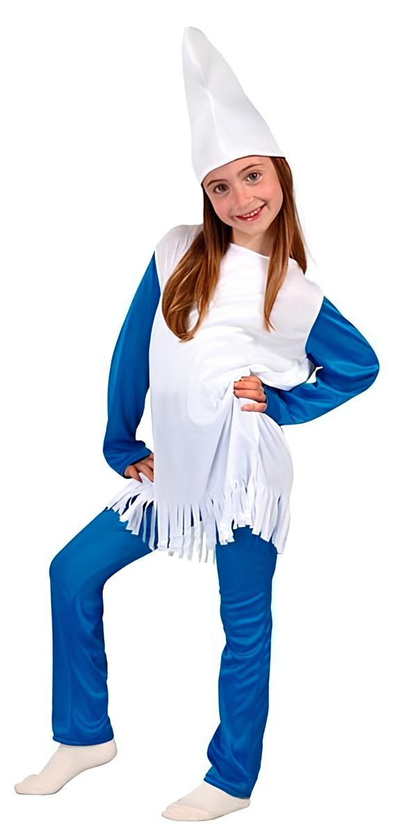 Disfraz enanita Azul Infantil Pitufina 1