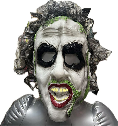 Mascara Latex con Pelo Beetlejuice para Adulto 1