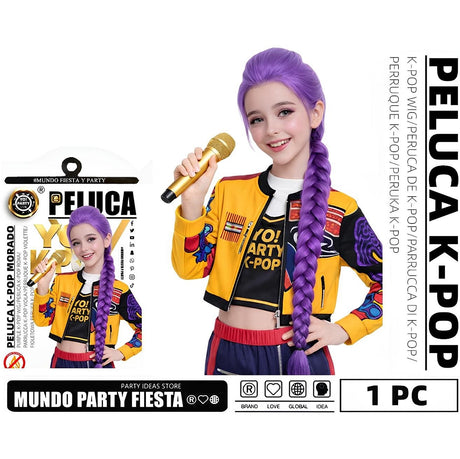 Peluca K-Pop Rumi Morado 1