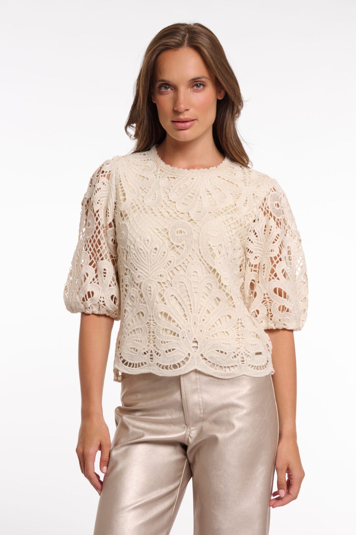 Blusa Chantalle beige Rino&Pelle 1