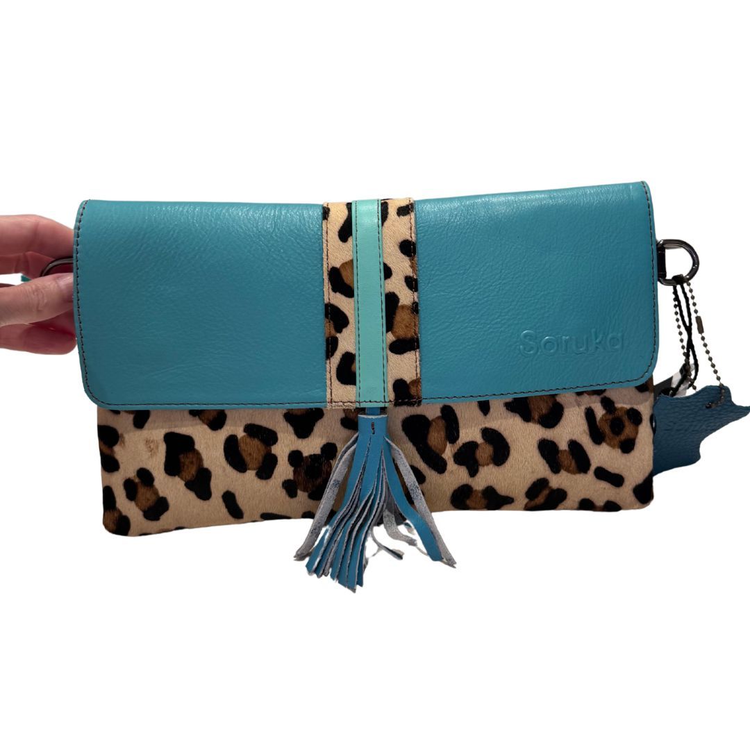 Bolso piel Marianne turquesa Soruka 1