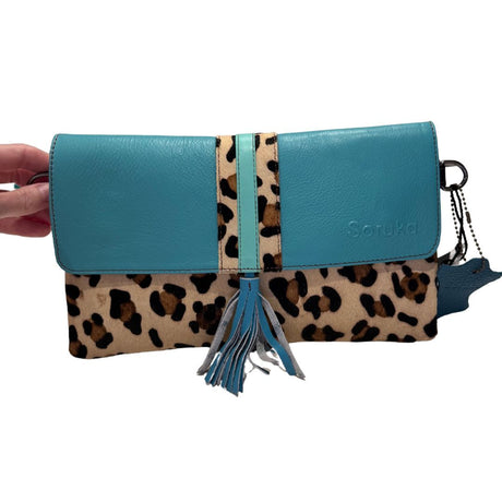 Bolso piel Marianne turquesa Soruka 1