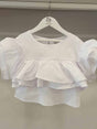 BLUSA CORTA MANGAS CON VOLANTES 1