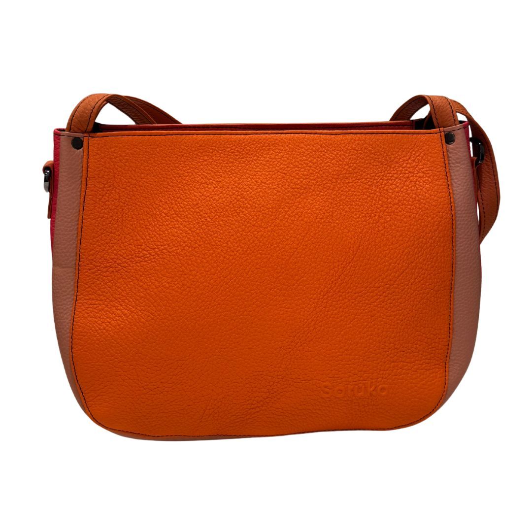 Bolso piel Nora Soruka naranja 1