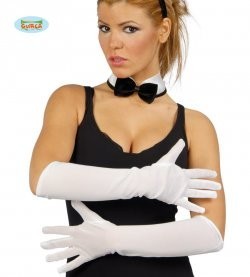 16496 GUANTES BLANCOS 45 CM 1