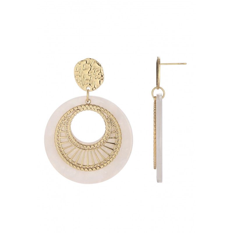 Pendientes Umeka blanco 1