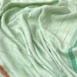 Fular lino rayas verde 1
