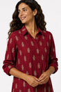 Blusón camisero Hermione granate Poupée Chic 1