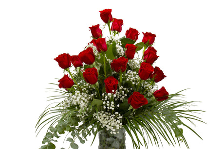 Ramo de 24 rosas de tallo largo 1