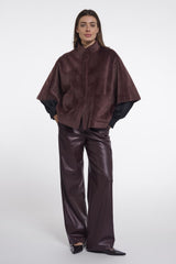 Chaquetón capa chocolate Rino&Pelle 1