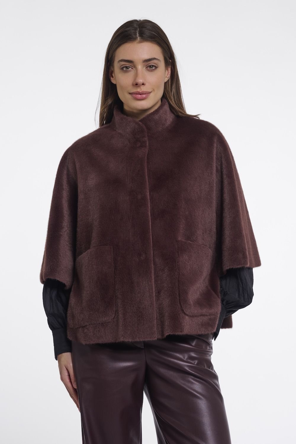 Chaquetón capa chocolate Rino&Pelle 2