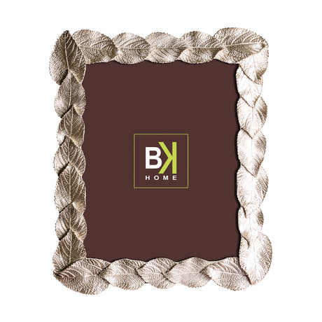 Marco de fotos hojas plata 20x25 1