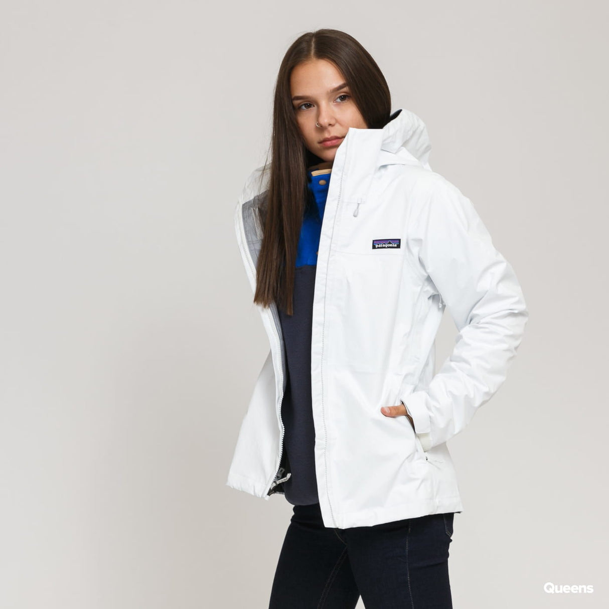 Chubasquero Patagonia Mujer Blanco 1