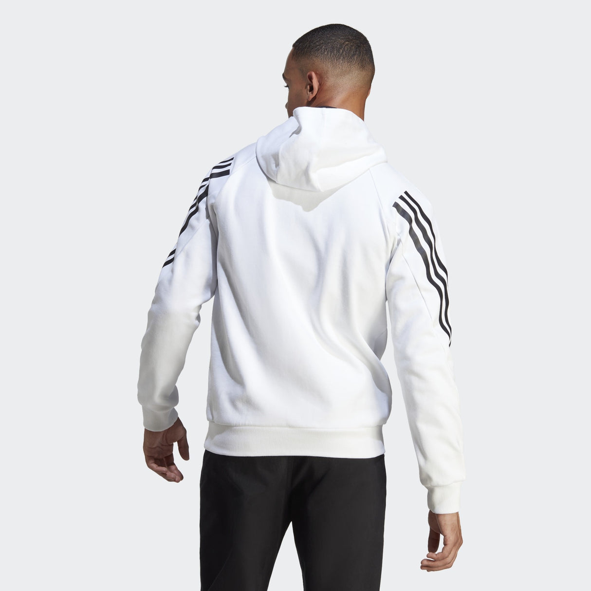 SUDADERA BLANCA CON CAPUCHA ADIDAS HOMBRE 2