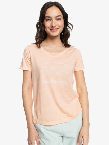 CAMISETA ROXY M.C CHASING THE WAVE NARANJA 1