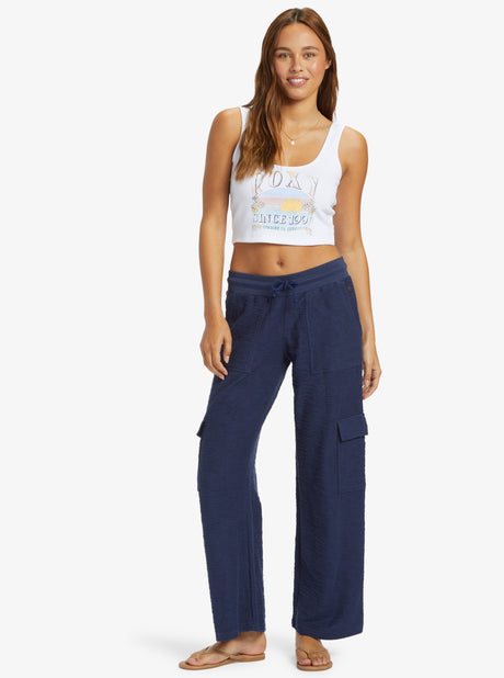PANTALÓN ROXY OFF THE HOOK CARGO AZUL 1